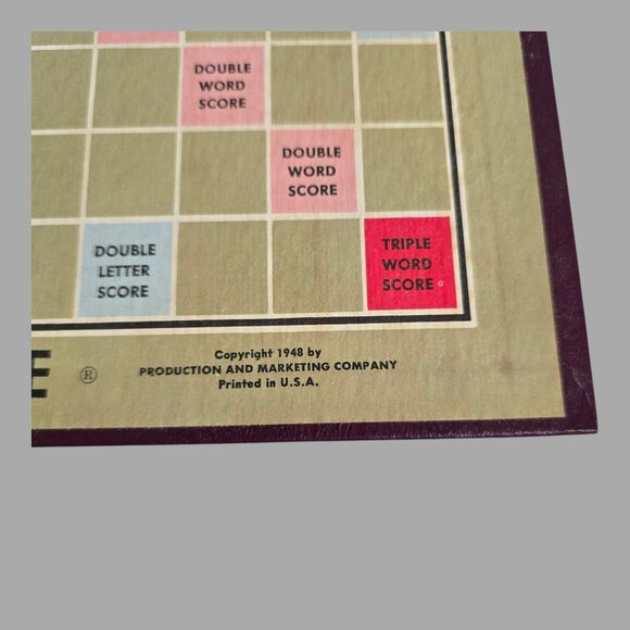 Vintage 1953 Selchow & Righter Co Scrabble Game Missing Only 1 Tile - Picture 6 of 11